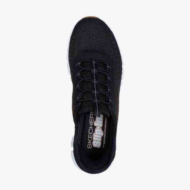 ・SKECHERS｜W Slip-Ins Glide-Step Tranquility/ スケッチャーズ/スリップインズ グライドステップ トランクウィリティ/ブラックｘホワイト #_3