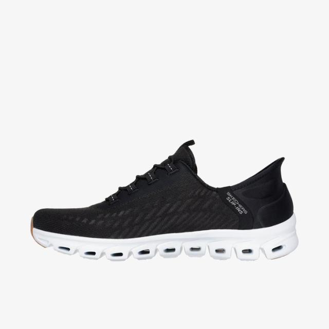 ・SKECHERS｜W Slip-Ins Glide-Step Tranquility/ スケッチャーズ/スリップインズ グライドステップ トランクウィリティ/ブラックｘホワイト #_5