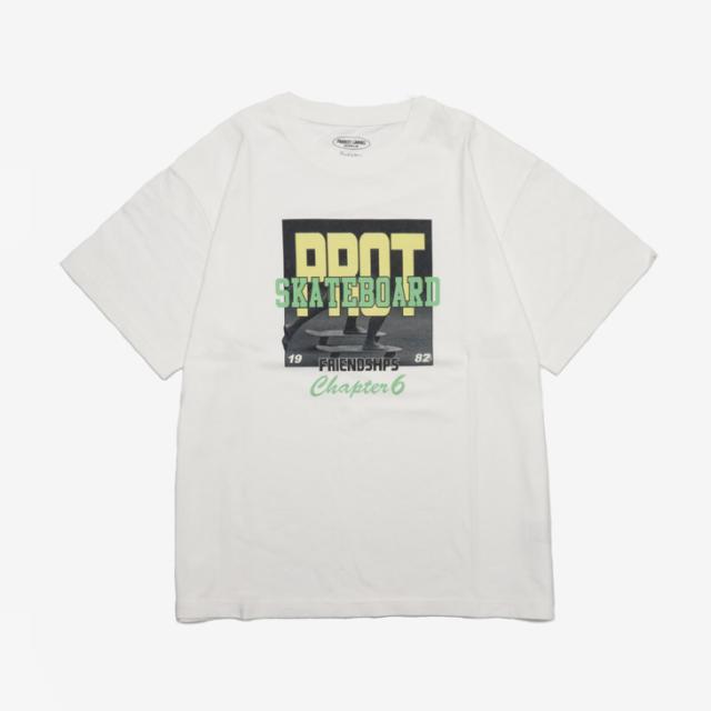 ・PARROTT CANVAS｜W Vintage Print SS T-Shirt Chapter6/ パロット キャンバス/ヴィンテージ プリント ショートスリーブ Tシャツ チャプター 6/オフホワイト #
