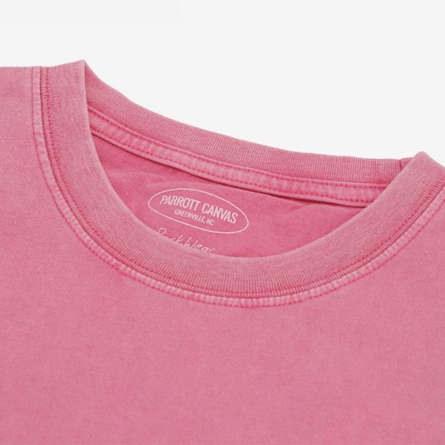 ・PARROTT CANVAS｜W Vintage Print SS T-Shirt Something/ パロット キャンバス/ヴィンテージ プリント ショートスリーブ Tシャツ サムシング/ピンク #_2