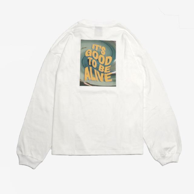 ・PARROTT CANVAS｜W LS T-Shirt Alive/ パロット キャンバス/ロングスリーブ Tシャツ アライブ/オフホワイト #