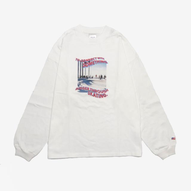 ・PARROTT CANVAS｜W LS T-Shirt Pool/ パロット キャンバス/ロングスリーブ Tシャツ プール/オフホワイト #