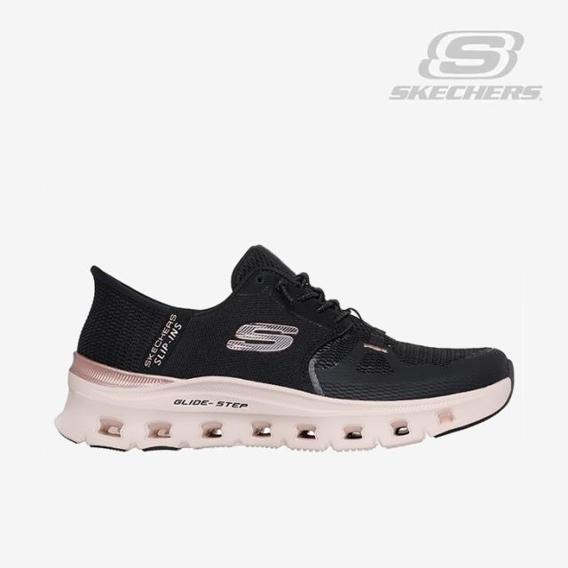 ：SKECHERS｜W Slip-Ins Glide-Step Pro Radiant Stride/ スケッチャーズ/スリップインズ グライドステップ プロ ラディアント ストライド/ブラックｘローズゴールド #