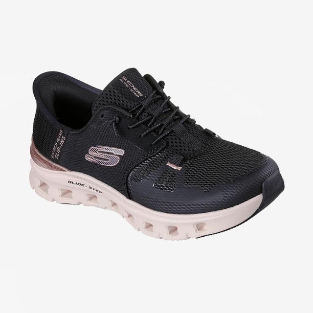 ：SKECHERS｜W Slip-Ins Glide-Step Pro Radiant Stride/ スケッチャーズ/スリップインズ グライドステップ プロ ラディアント ストライド/ブラックｘローズゴールド #_2