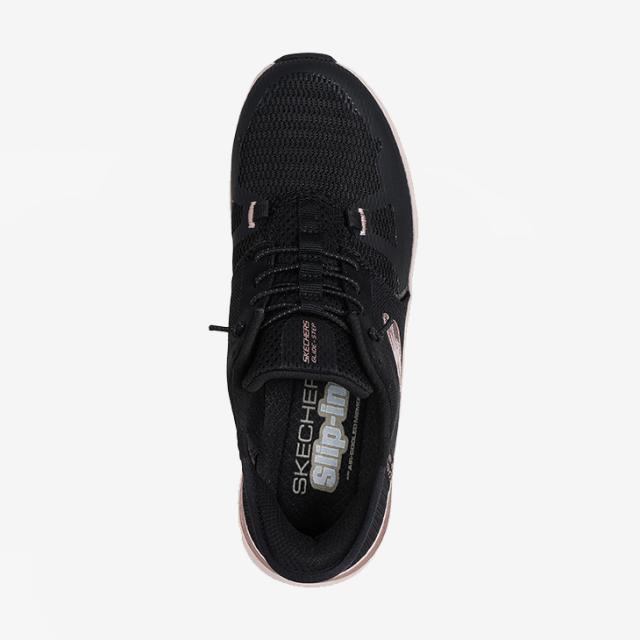 ：SKECHERS｜W Slip-Ins Glide-Step Pro Radiant Stride/ スケッチャーズ/スリップインズ グライドステップ プロ ラディアント ストライド/ブラックｘローズゴールド #_3