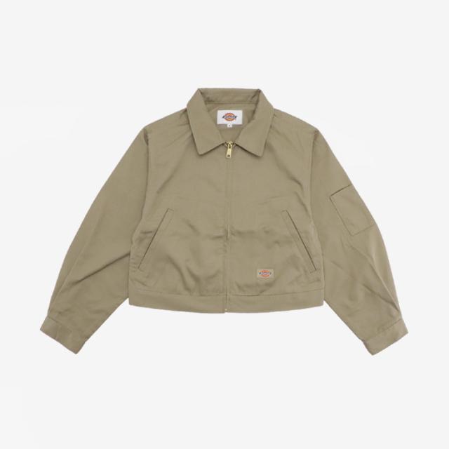 ・DICKIES｜W TC Twill Eisenhower Short Jacket Zip/ ディッキーズ/レディース TC ツイル アイゼンハワー ショート ジャケット ジップ/カーキ #