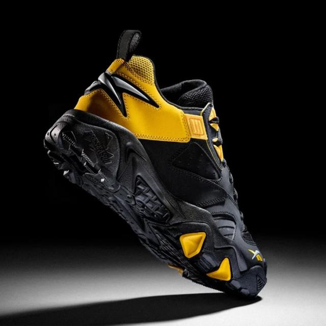 ・REEBOK｜Brutus Low Training Preseason/ リーボック/ブルータス ロー シンセティック レザー/ブラックｘイエロー #_10
