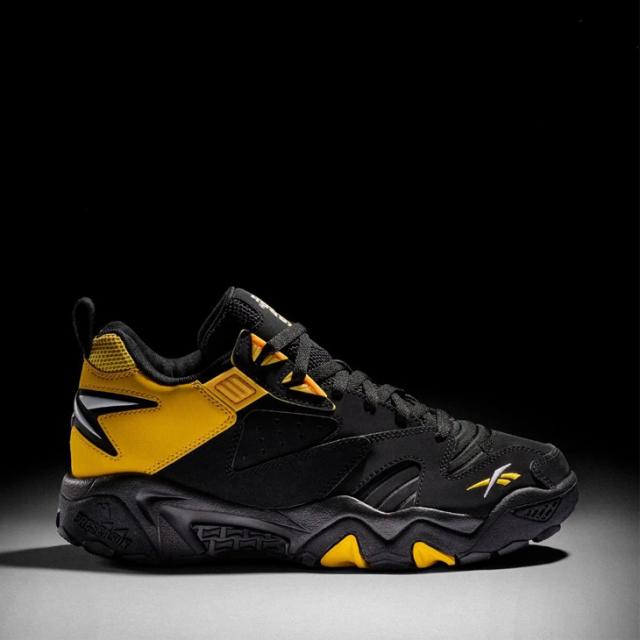 ・REEBOK｜Brutus Low Training Preseason/ リーボック/ブルータス ロー シンセティック レザー/ブラックｘイエロー #_12