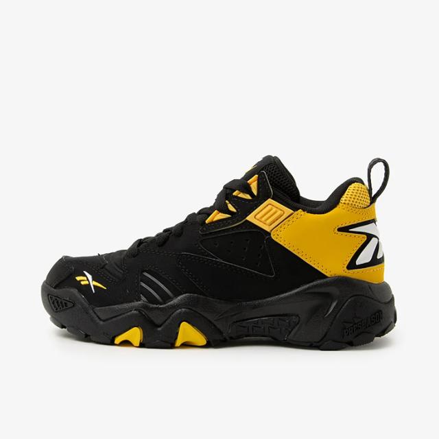 ・REEBOK｜Brutus Low Training Preseason/ リーボック/ブルータス ロー シンセティック レザー/ブラックｘイエロー #_5