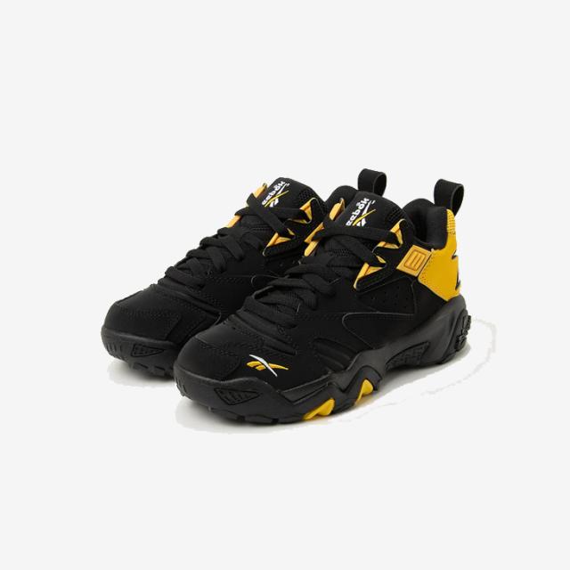 ・REEBOK｜Brutus Low Training Preseason/ リーボック/ブルータス ロー シンセティック レザー/ブラックｘイエロー #_6