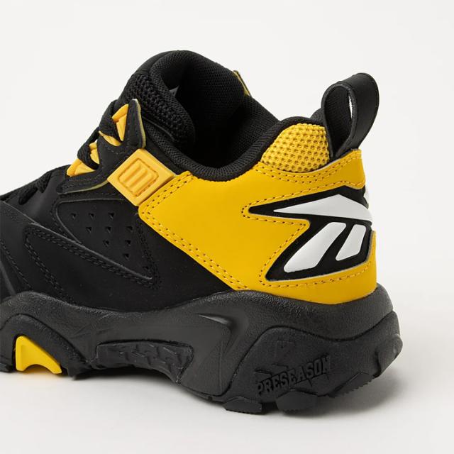 ・REEBOK｜Brutus Low Training Preseason/ リーボック/ブルータス ロー シンセティック レザー/ブラックｘイエロー #_7