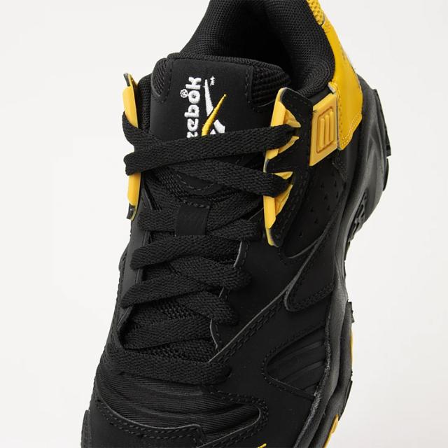 ・REEBOK｜Brutus Low Training Preseason/ リーボック/ブルータス ロー シンセティック レザー/ブラックｘイエロー #_8