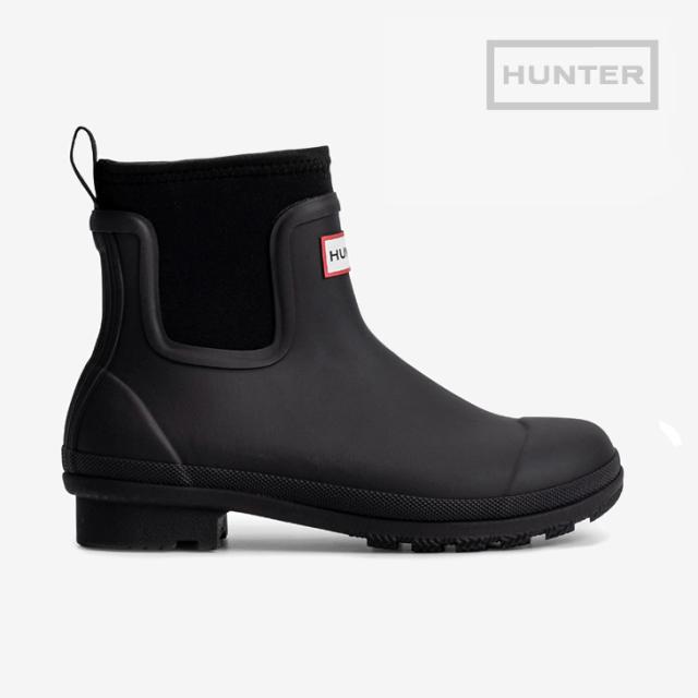 ・HUNTER｜W Original Neoprene Chelsea Boots/ ハンター/オリジナル ネオプレン チェルシー ブーツ/ブラック #