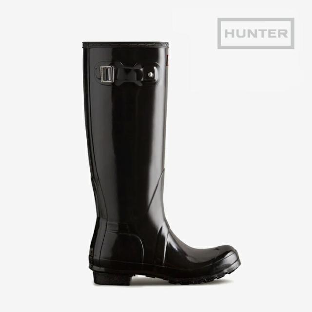 ・HUNTER｜W Original Tall Gloss Boot/ ハンター/オリジナル トール グロス ブーツ/ブラック #