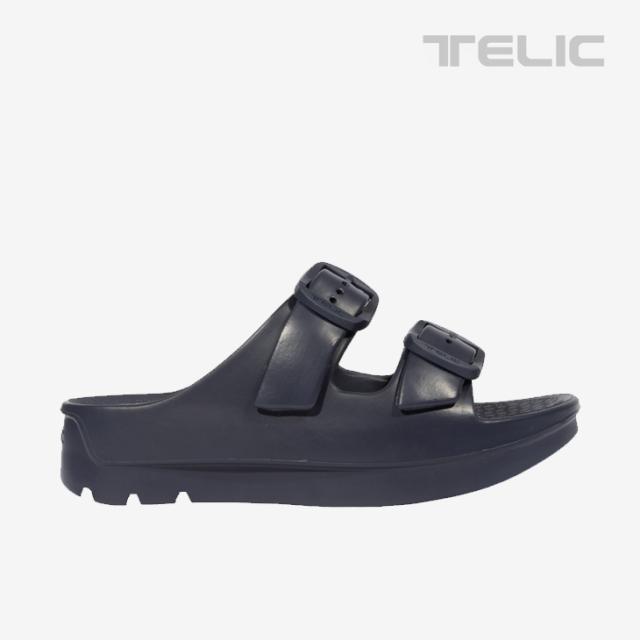 ・TELIC｜W-Buckle 2 Platform Slide Sandal/ テリック/ダブルバックル 2 プラットフォーム スライド サンダル/インディゴブルー #