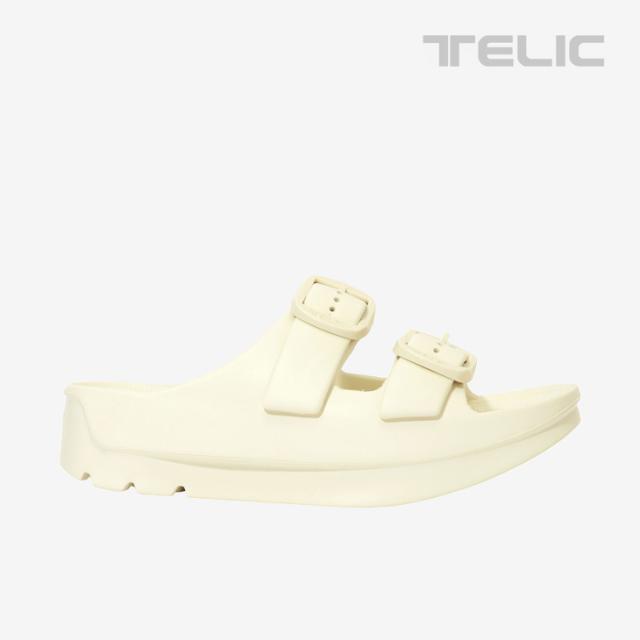 ・TELIC｜W-Buckle 2 Platform Slide Sandal/ テリック/ダブルバックル 2 プラットフォーム スライド サンダル/アイボリー #