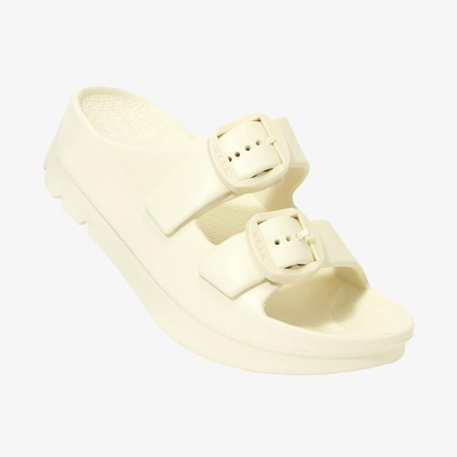 ・TELIC｜W-Buckle 2 Platform Slide Sandal/ テリック/ダブルバックル 2 プラットフォーム スライド サンダル/アイボリー #_1
