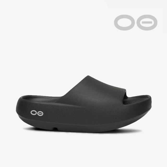 ・OOFOS｜Ooahh Plus Slide Sandal Low Platform/ ウーフォス/ウーアー プラス スライド サンダル ロー プラットフォーム/ブラック #
