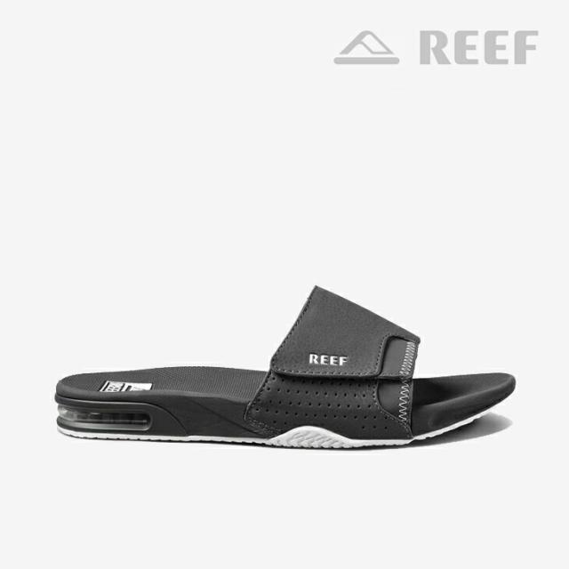 ・REEF｜Fanning Slide Heel Airbag Sandal Bottle Opener/ リーフ/ファニング スライド ヒール エアバッグ サンダル ボトル オープナー/シャドー #