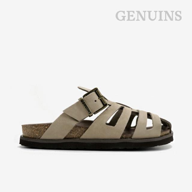 ・GENUINS｜W Oud Nubuck Gurkha Sandal/ ジェヌインズ/ウド ヌバック グルカ サンダル/トープ #