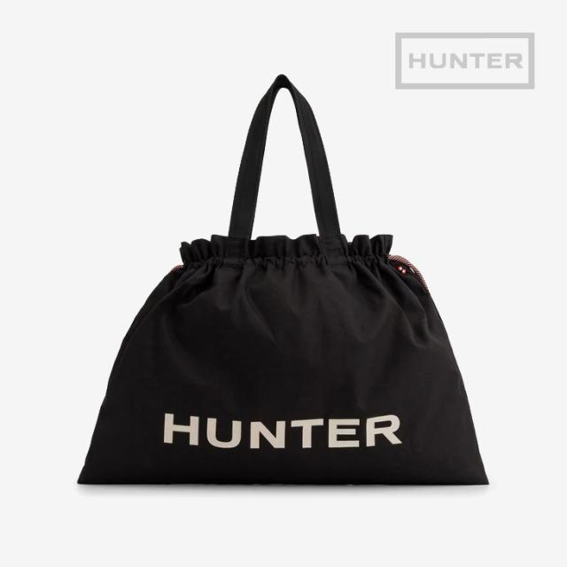 ・HUNTER｜Easy Canvas Drawstring Tote Bag/ 猟り人/他愛もない 帆布 ドローストリング トート 御徒面子/黒いこと #