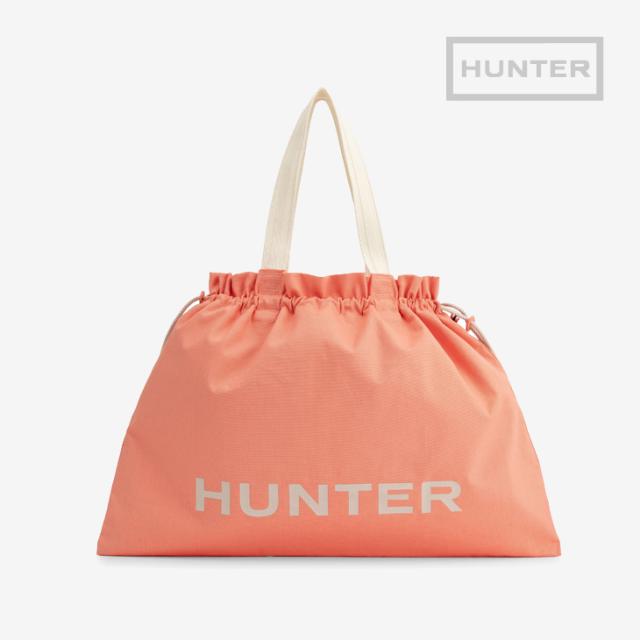 ・HUNTER｜Easy Canvas Drawstring Tote Bag/ 猟り人/他愛もない 帆布 ドローストリング トート 御徒面子/グロウグレープフルーツ #