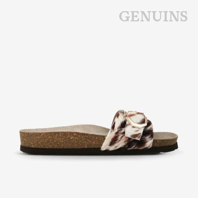 ・GENUINS｜・GENUINS｜W Matilda Single Buckle Slide Pony Hair/ ジェヌインズ/マティルダ シングル バックル スライド ポニー ヘアー/カウ #