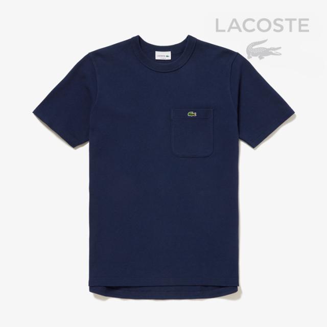 ・LACOSTE｜Pique Knit Pocket Short Sleeve T-shirt/ ラコステ/ピケ ニット ポケット ショート スリーブ Tシャツ/ネイビー # 7,029円