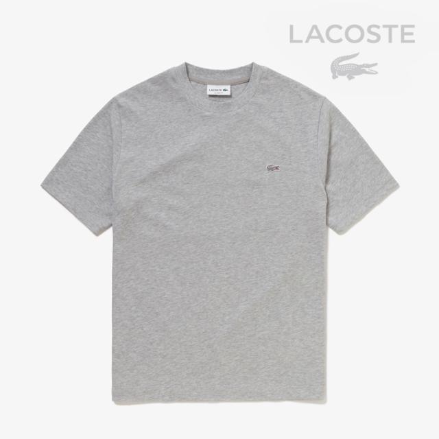 ・LACOSTE｜Outline Croc Crewneck T-Shirt/ ラコステ/アウトライン クロック クルーネック Ｔシャツ/グレー # 6,435円