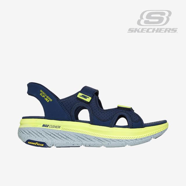 ・SKECHERS｜Slip-ins Max Cushioning Premier 2.0 Sandal Julian/ スケッチャーズ/スリップインズ マックス クッショニング プレミア 2.0 サンダル ジュリアン/ネイビーｘライム #