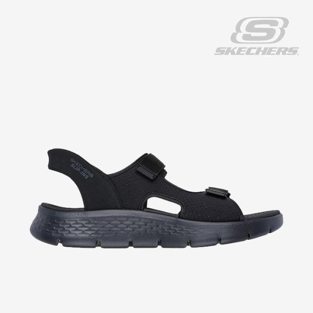 ・SKECHERS｜Slip-Ins Go Walk Flex Sandal Easy Entry/ スケッチャーズ/スリップインズ ゴーウォーク フレックス サンダル イージー エントリー/ブラックｘライム #
