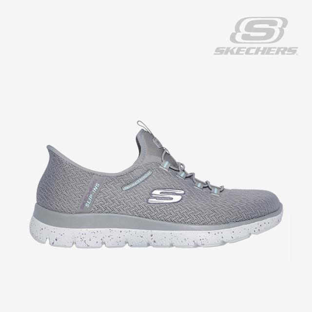 ・SKECHERS｜W Slip-Ins Summits Best Choice Wide Fit/ スケッチャーズ/スリップインズ サミッツ ベスト チョイス ワイド フィット/グレーｘアクア #