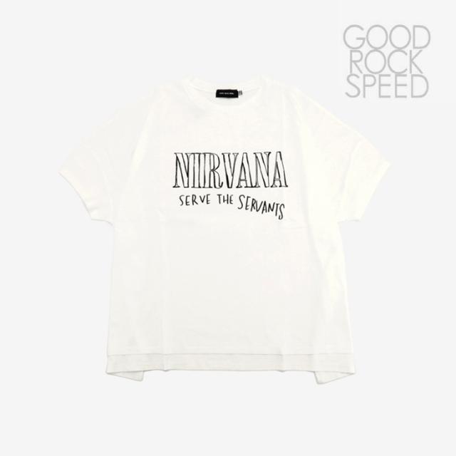 ・GOOD ROCK SPEED｜Nirvana Serve The Servants Dolman Big T-Shirt/ グッド ロック スピード/ニルヴァーナ サーヴ ザ サーヴァンツ ドルマン ビッグ Tシャツ/ホワイト #