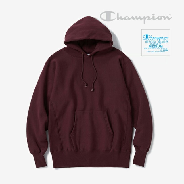 ・CHAMPION｜Reverse Weave Hooded Sweat/ チャンピオン/リバース ウィーブ フーデッド スウェット/Maroon #True to Archives 青単タグ