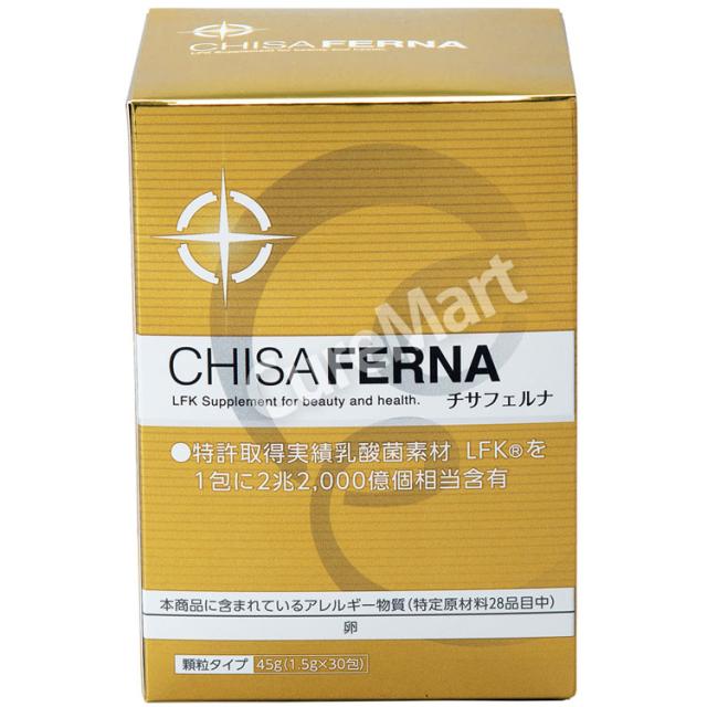 チサフェルナ 30包◆2箱セット [+6包増量] 日本製 乳酸菌 2兆2000億個 FK-23菌 エンテロコッカス フェカリス菌 LFK 乳酸菌 CHISA FERNA ニチニチ製薬の通販は