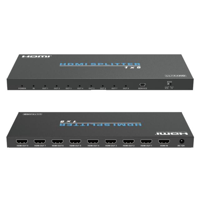 DAIAD HDMI 分配器 4K 60Hz HDR 1入力8出力 HDCP解除 同時出力 HDCP2.2 18Gbps HDMIスプリッター スマートEDID PS5 Xbox 1080P@120Hz PS4 PS3 任天堂スイッチ Switch ゲーム機 Blu-rayレコーダー DHD-S18IH ULTRAHD HDCP解除 画面複製 コピーガード HDCP無効_1