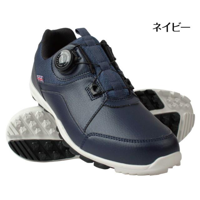 送料無料 MEGA ワンタッチフリーロックシューズ MG-2021 スパイクレス ゴルフシューズ メンズ 男性 幅広 3E ホワイト ネイビー サイズ 24.5cm〜28.0cm 軽量 履きやすい 脱ぎやすい 着脱楽々 疲れにくい ダイヤル式 3Dラバーソール 父の日ギフト 贈り物 プレゼント おすすめ