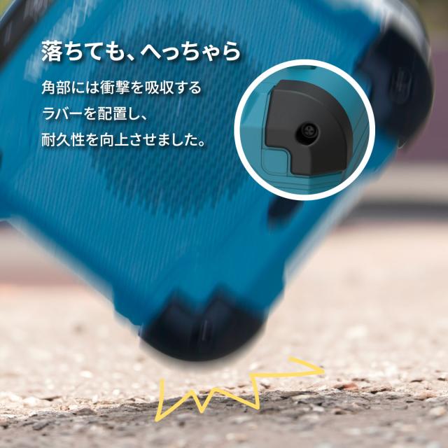 WINTECH 現場ラジオ GBR-6EBT 防滴 防塵 IP45等級 Bluetooth ブルートゥース 外部スピーカー ポータブル バックライト デジタル 充電式 バッテリー 2000mAh AC電源対応 生活防水 持ち手付き 5Wスピーカー AUXIN端子 デジタルチューニング AM FM ワイドFM対応 防災 グッズ