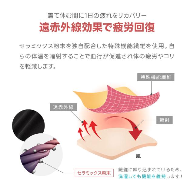 【一般医療機器】リカバリーウェア 上下セット レディース 半袖シャツ 7分丈パンツ リカバリーケア ルームウェア パジャマ 寝間着 着るだけ 疲労回復 血行促進 こりの緩和 リラックス Tシャツ トップス ボトムス 春 夏 秋 グレー ブラック 黒 セルヴァン CERVIN_2