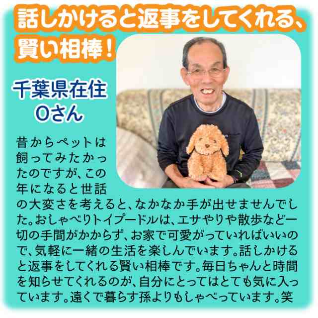 【先行販売】 おしゃべりトイプードル しゃべる ぬいぐるみ 犬 音声認識 人形 おもちゃ おしゃべり ロボット かわいい ペット しゃべるぬ