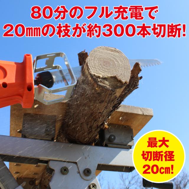 【正規販売店】 YARD FORCE 24V 高枝電動のこぎりライト 最大径20cm切断可 最長3m 誤動作防止 角度調節 ハイパワー フル充電で約300本切断 日本初24Vバッテリー コードレス 充電式 連続約35分稼働 剪定 ガーデニング 日本製ブレード 国産刃 おすすめ ヤードフォース 送料無料_2