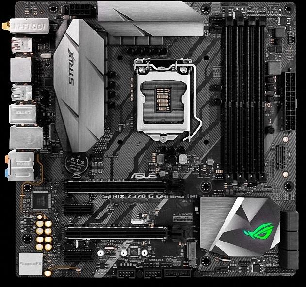 ASUS ROG STRIX Z370-G GAMING (WIFI AC) LGA 1151 (300 Series) Intel Z370 HDMI SATA 6Gb/s USB 3.1 Micro ATX Intel Motherboard 中古_1