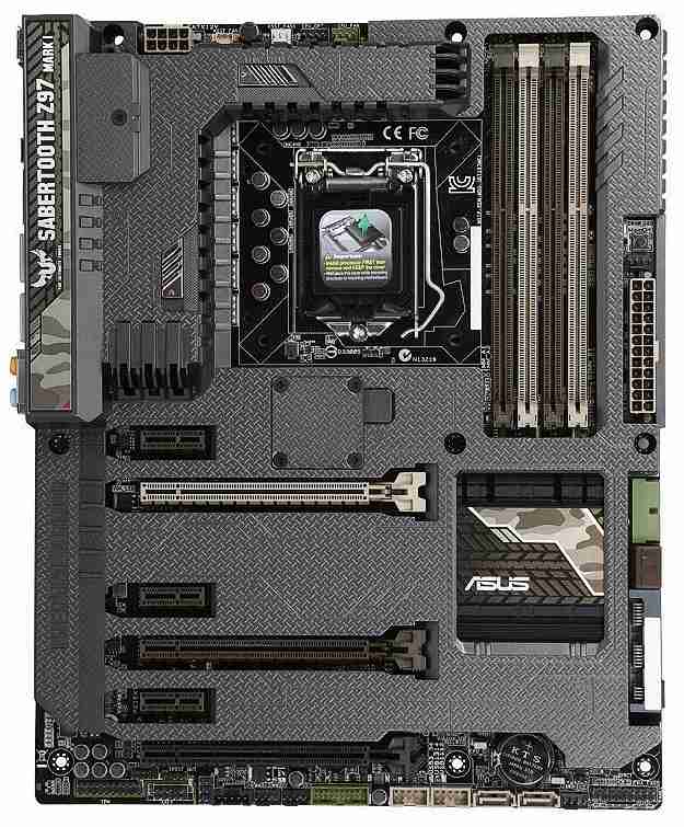 ASUS SABERTOOTH Z97 MARK1 LGA 1150 Intel Z97 HDMI SATA 6Gb/s USB 3.0 ATX Intel Motherboard 中古