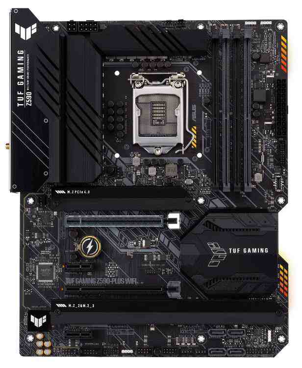 ASUS TUF GAMING Z590-PLUS WIFI LGA 1200 Intel Z590 ATX M.2 Desktop Motherboard 中古