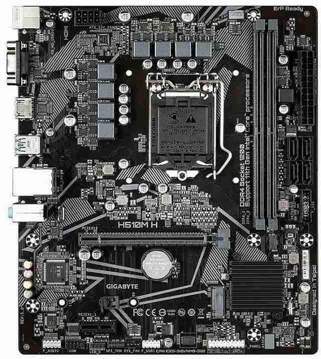 GIGABYTE H510M H Intel H510 Express LGA 1200 Micro ATX DDR4 SDRAM  Motherboard 中古 中古ゲーミング