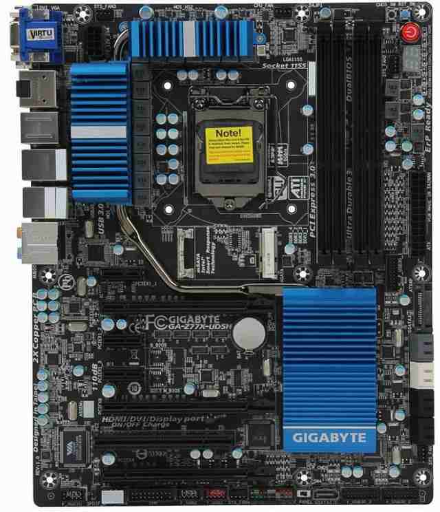 GIGABYTE Z77X-UD5H LGA 1155 Intel Z77 HDMI SATA 6Gb/s USB 3.0 ATX Intel Motherboard 中古