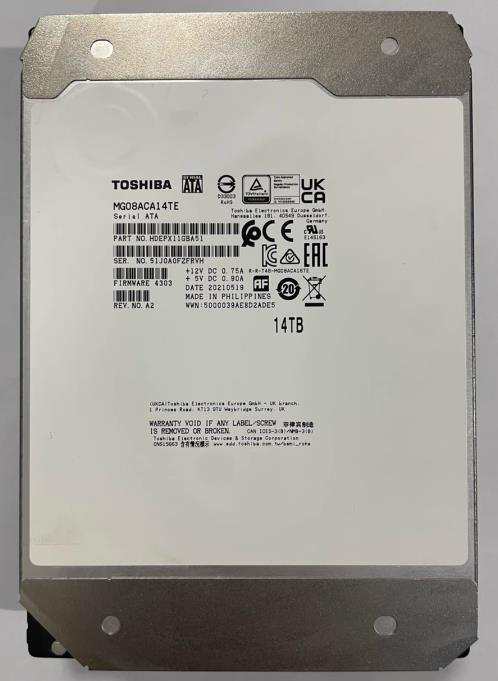 HDD TOSHIBA MG08ACA14TE 14TB 3.5インチ 7200rpm 6Gb s SATA3 SATA 中古