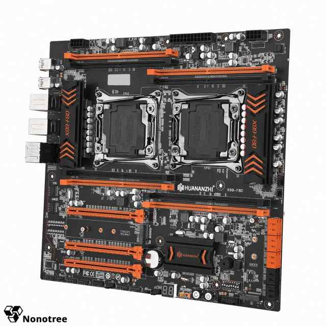 HUANANZHI X99-F8D LGA 2011-3 Intel Dual CPU X99 E5 V3 DDR4 RECC 256GB M.2 NVME Motherboard