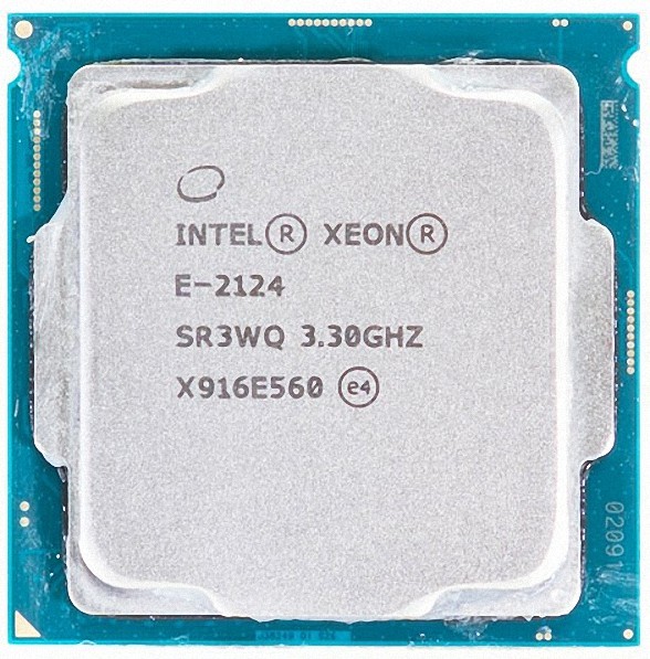 Intel Xeon E-2124 512GB SSD Intel Xeon E-2124 3.3GHz, 8M Cache, 4C&frasl;4T, turbo (71W)