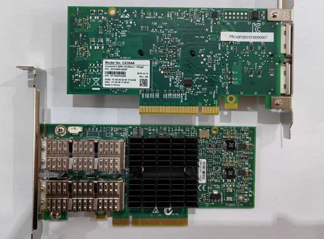 LANカード Mellanox MCX354A-QCBT 10GB QSFP CX354A 中古の通販は